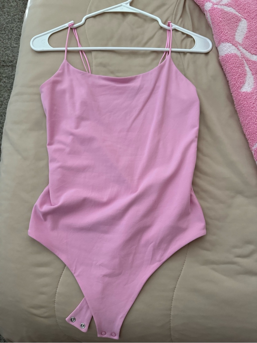 nuuds EXCLUSIVE BUBBLEGUM PINK -Light Pink Seamless Stretch Bodysuit